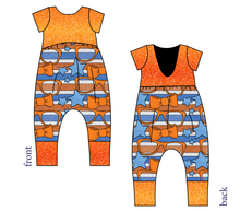 Load image into Gallery viewer, Stripes &amp; Bowties Low Back Romper and Bubble Romper