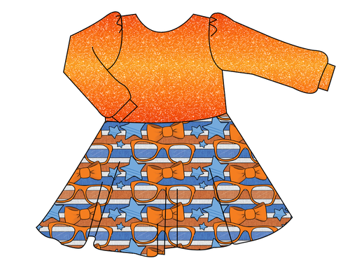 Stripes & Bowties Prairie Dress