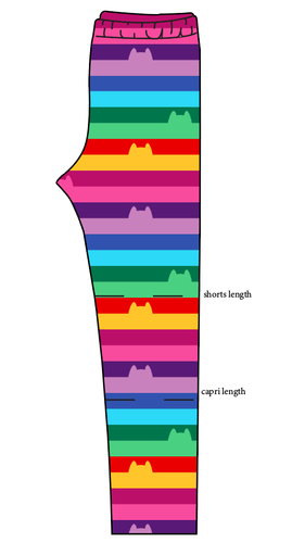 Meow Stripes Basic Leggings