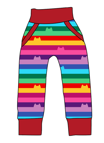 Meow Stripes Beanpole Pants And Shorts