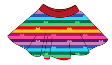 Load image into Gallery viewer, Meow Stripes Circle Skirt