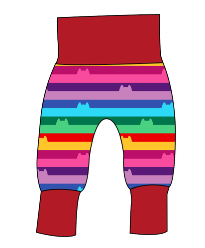 Meow Stripes Grow With Me Pants And Shorts