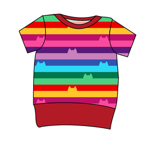Meow Stripes Grow With Me Tee