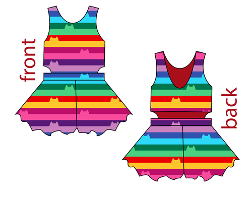 Meow Stripes Kids Playsuit