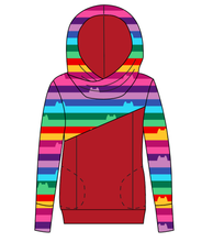 Load image into Gallery viewer, Meow Stripes Ladies Hoodie
