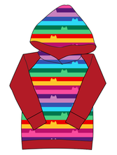 Load image into Gallery viewer, Meow Stripes Ladies Hoodie