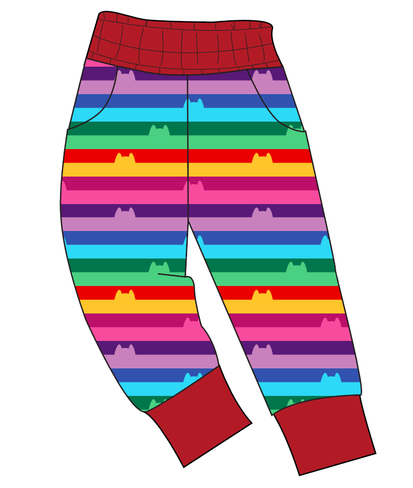 Meow Stripes Mens' Joggers and Jogger Shorts