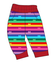 Load image into Gallery viewer, Meow Stripes Ladies&#39; Joggers and Jogger Shorts