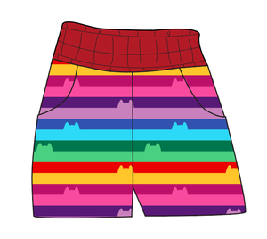 Meow Stripes Ladies' Joggers and Jogger Shorts