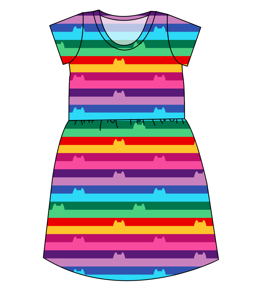 Meow Stripes Ladies' Play Dress