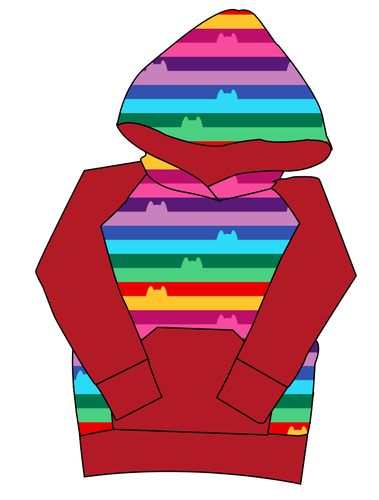 Meow Stripes Mens' Hoodie