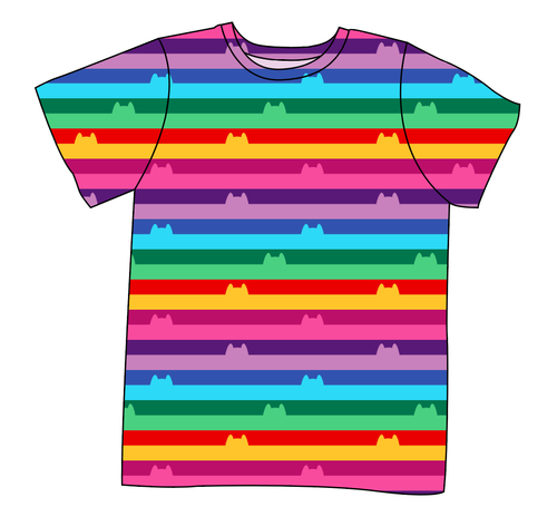 Meow Stripes Mens' Tee