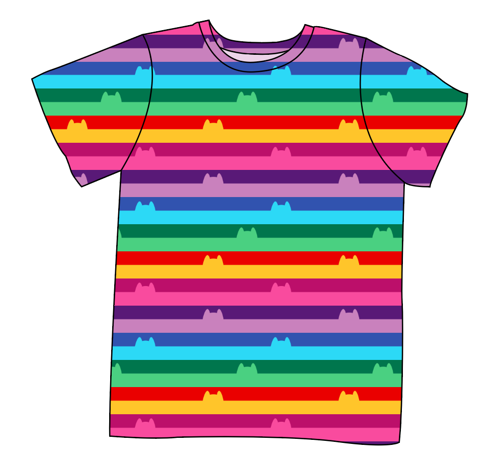 Meow Stripes Mens' Tee