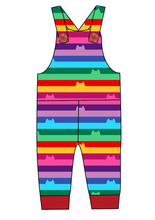 Load image into Gallery viewer, Meow Stripes Overalls and Shortalls