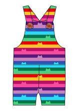 Load image into Gallery viewer, Meow Stripes Overalls and Shortalls