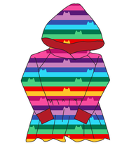 Load image into Gallery viewer, Meow Stripes Peplum Hoodie (or Crewneck)