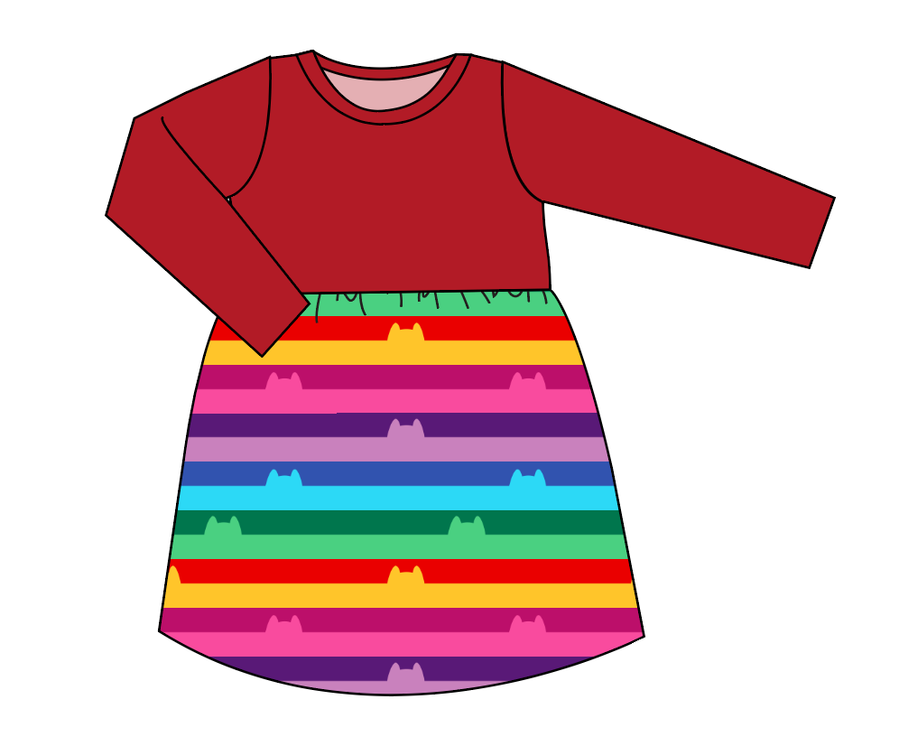 Meow Stripes Play Dress