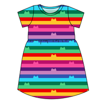 Load image into Gallery viewer, Meow Stripes Play Dress