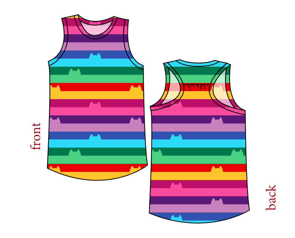 Meow Stripes Summer Tank