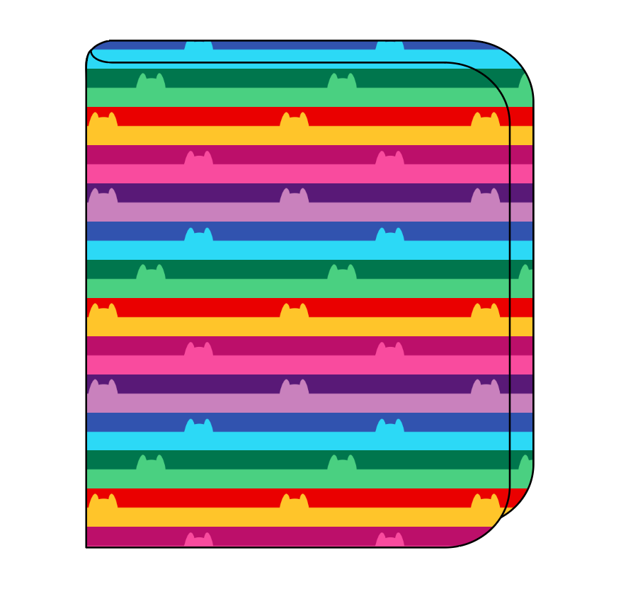 Meow Stripes Swaddle Blanket