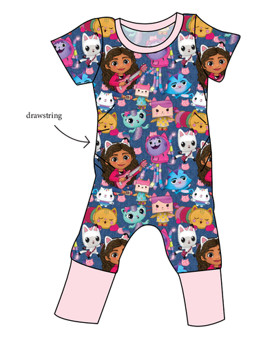 Gabby Cats Grow With Me Pants And Shorts Romper