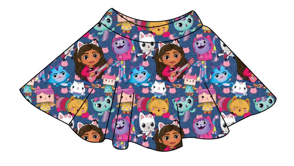 Gabby Cats Ladies' Circle Skirt