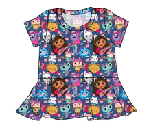 Load image into Gallery viewer, Gabby Cats Ladies&#39; Peplum Top