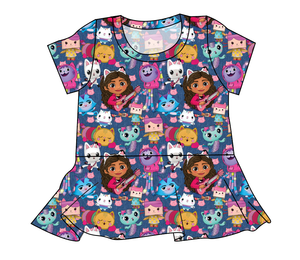 Gabby Cats Ladies' Peplum Top