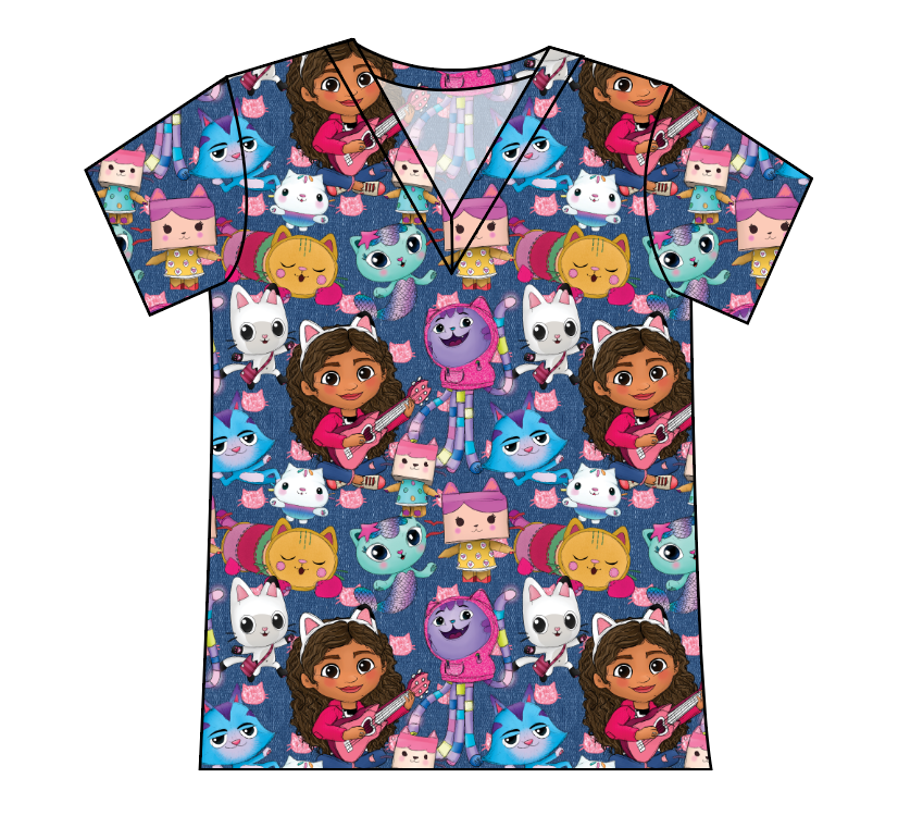 Gabby Cats Ladies' Slouchy V-Neck Tee