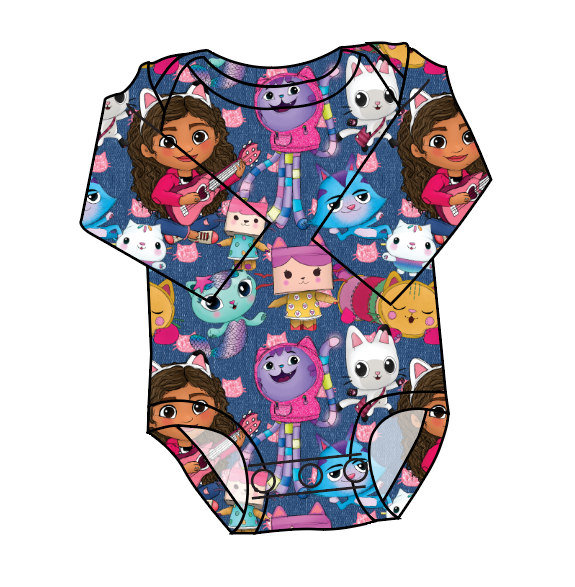 Gabby Cats Lap Neck Bodysuit