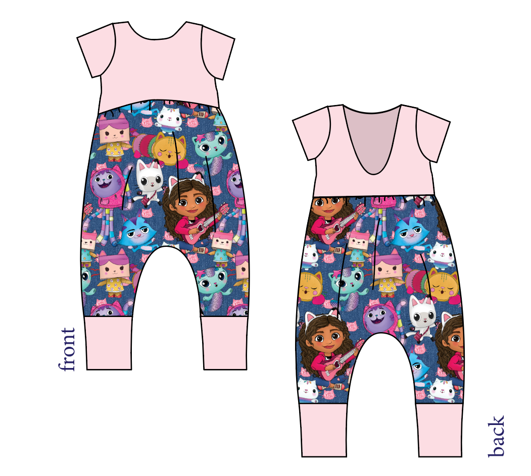 Gabby Cats Low Back Romper and Bubble Romper
