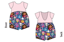 Load image into Gallery viewer, Gabby Cats Low Back Romper and Bubble Romper