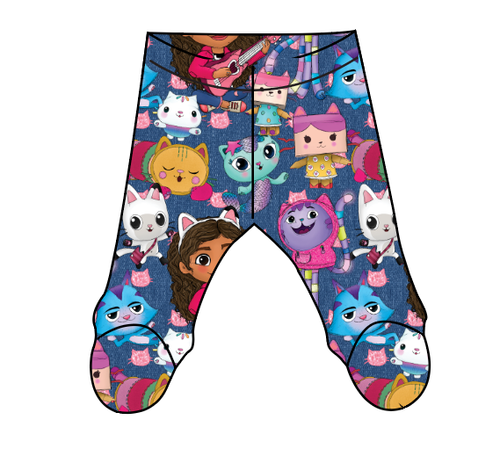 Gabby Cats Newborn Footed Pants