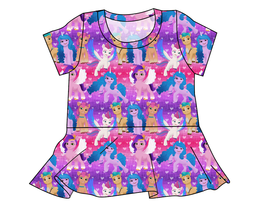 Pony Magic Ladies' Peplum Top