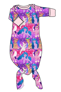 Pony Magic Newborn Knotted Gown