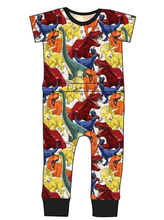 Load image into Gallery viewer, Jurassic Dinos Bennett Pants and Shorts Length T-Shirt Romper