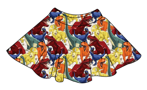 Jurassic Dinos Ladies' Circle Skirt