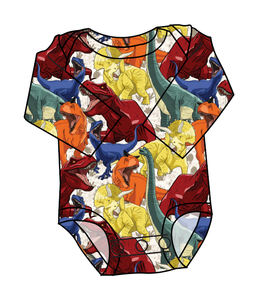 Jurassic Dinos Lap Neck Bodysuit