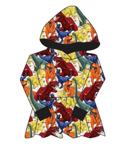 Load image into Gallery viewer, Jurassic Dinos Peplum Hoodie (or Crewneck)