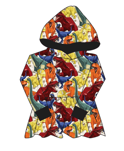 Jurassic Dinos Peplum Hoodie (or Crewneck)