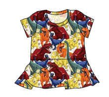 Load image into Gallery viewer, Jurassic Dinos Peplum Top
