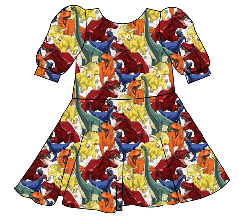 Jurassic Dinos Prairie Dress