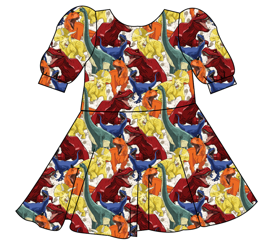 Jurassic Dinos Prairie Dress