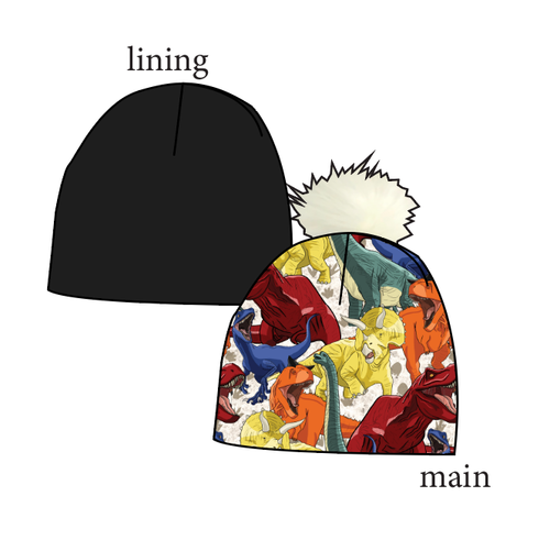 Jurassic Dinos Slouchy Beanie (Reversible!)