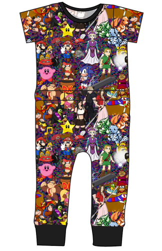 90s Gamer Bennett Pants and Shorts Length T-Shirt Romper