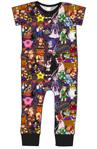 90s Gamer Bennett Pants and Shorts Length T-Shirt Romper
