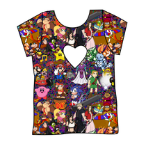 Load image into Gallery viewer, 90s Gamer Cambria Heart Back Tee