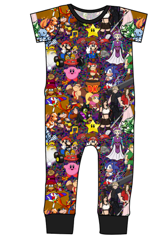 90s Gamer Emmett Pants And Shorts T-Shirt Romper