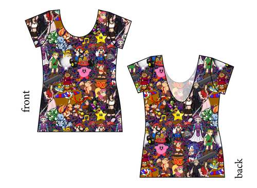 90s Gamer Ladies' Low Back Ballerina Tee