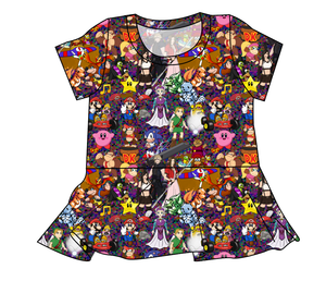 90s Gamer Ladies' Peplum Top